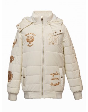 Quilted Boys Jacket Quilted Metallic White Jacket 